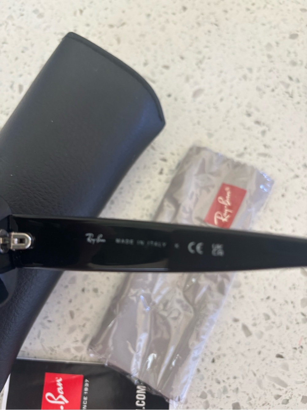 Ray-Ban Black Frame Sunglasses with Green Lenses - Picture 9 of 12